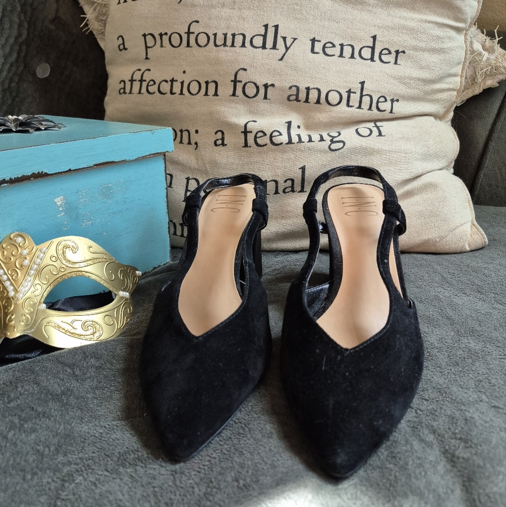 INC International Concepts Black Heels Timeless Elegance